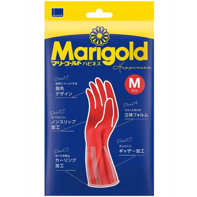 【送料込・まとめ買い×120個セット】オカモト マリーゴールド ハピネス M ゴム手袋