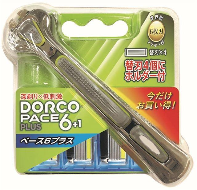 【送料込・まとめ買い×12個セット】ドルコ ペース6プラス 替刃 4個 ホルダー 1本 カミソリ