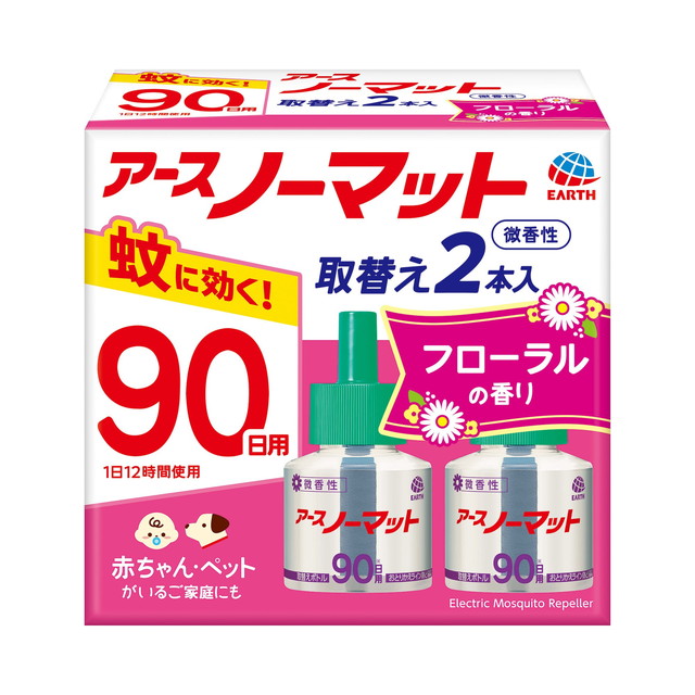 【送料込・まとめ買い×30個セット】アース製薬 アース ノーマット 取替えボトル 90日用 微香性 2本入