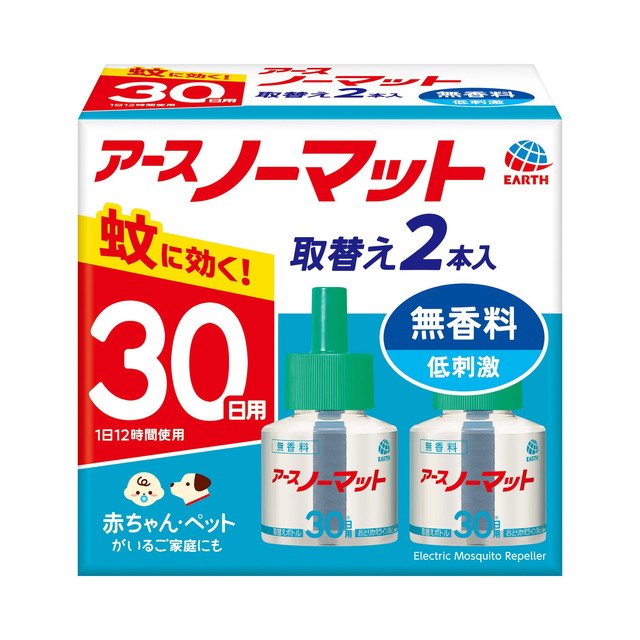 【送料込・まとめ買い×10個セット】アース製薬 アース ノーマット ノーマット専用 取替えボトル 30日用 無香料 45ml×2本入
