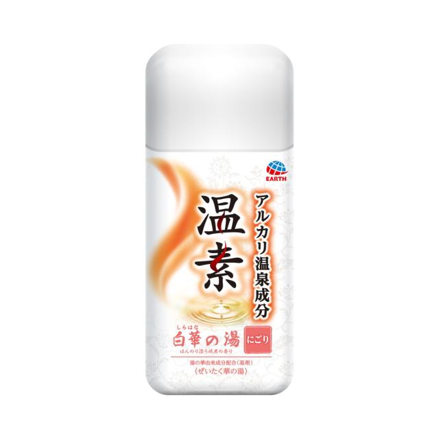 【送料込・まとめ買い×10個セット】アース製薬 温素 白華の湯 600g アルカリ温泉成分 炭酸ナトリウム 配合