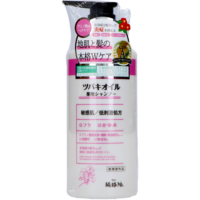 【送料込・まとめ買い×10個セット】黒ばら本舗 ツバキオイル 薬用シャンプー 450ml