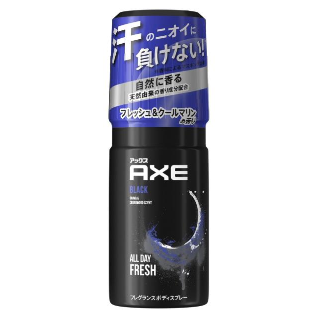 【送料込・まとめ買い×36個セット】ユニリーバ AXE アックス フレグランスボディスプレー ブラック フレッシュ&amp;クールマリンの香り 60g 男性用