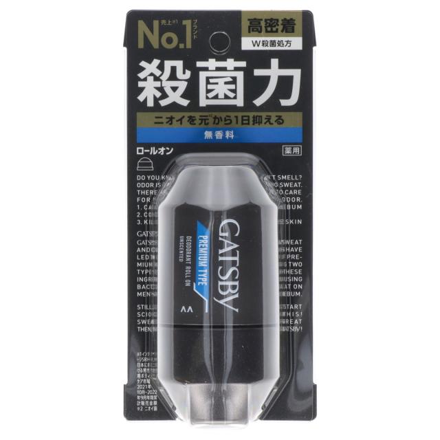 【送料込・まとめ買い×36個セット】マンダム ギャツビー 薬用 プレミアムタイプ デオドラント ロールオン 無香料 60mL
