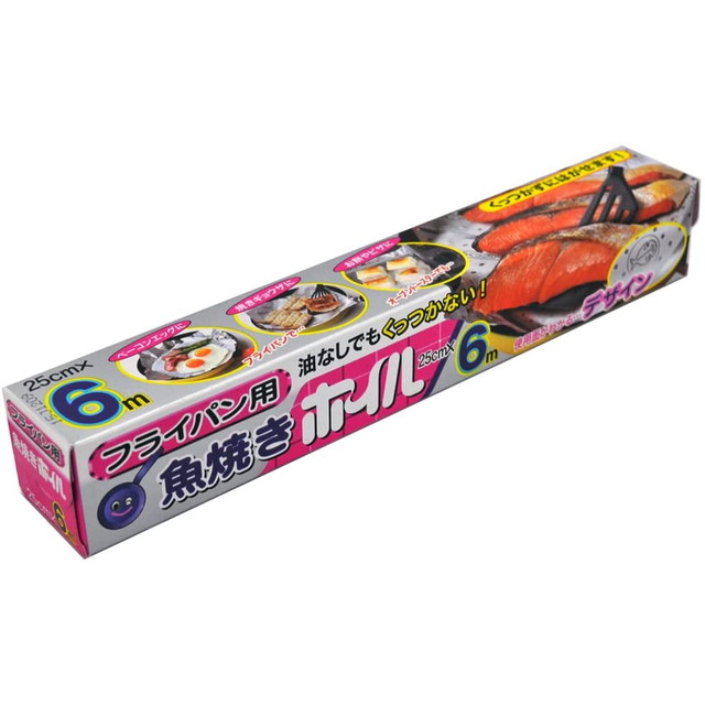 【送料込・まとめ買い×60個セット】三菱アルミニウム 魚焼きホイル 25×6M