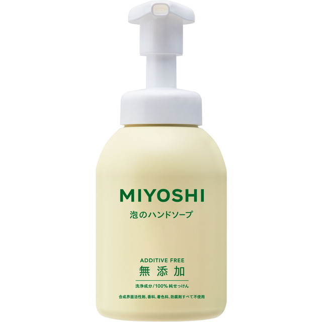 【送料込・まとめ買い×24個セット】ミヨシ石鹸 無添加 せっけん 泡のハンドソープ ポンプ 350mL 本体 ハンドソープ