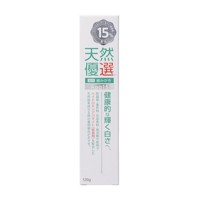 【送料込・まとめ買い×10個セット】宇部マテリアルズ 天然優選Apa15 薬用歯みがき 120g ハミガキ