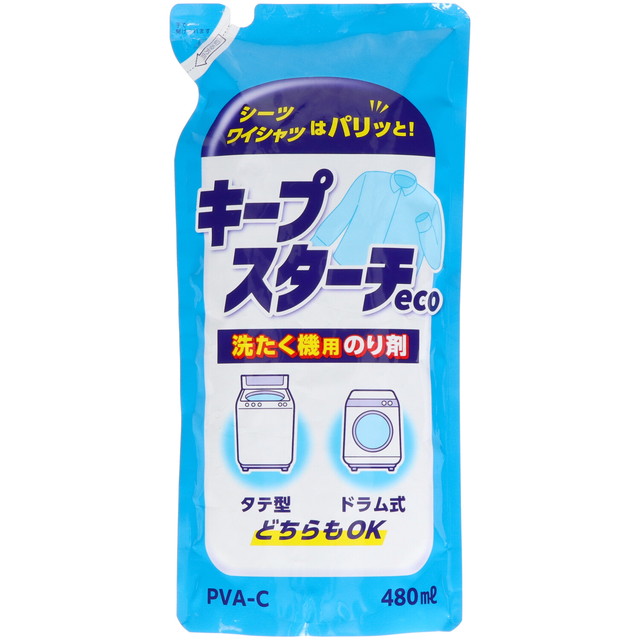 【送料込・まとめ買い×24個セット】大阪糊本舗 キープスターチeco 480mL 洗たく機用のり剤