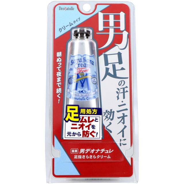 【送料込・まとめ買い×48個セット】シービック 薬用 男デオナチュレ 足指さらさらクリーム 足用 30g 医薬部外品 デオドラント 制汗クリーム