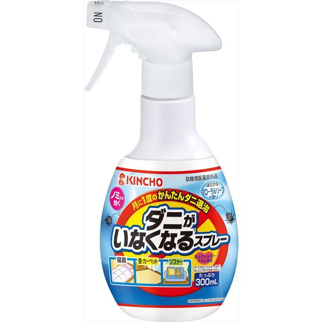 【送料込・まとめ買い×10個セット】大日本除虫菊 金鳥 キンチョー ダニがいなくなるスプレーV 300mL フローラルソープの香り 虫除けスプレー