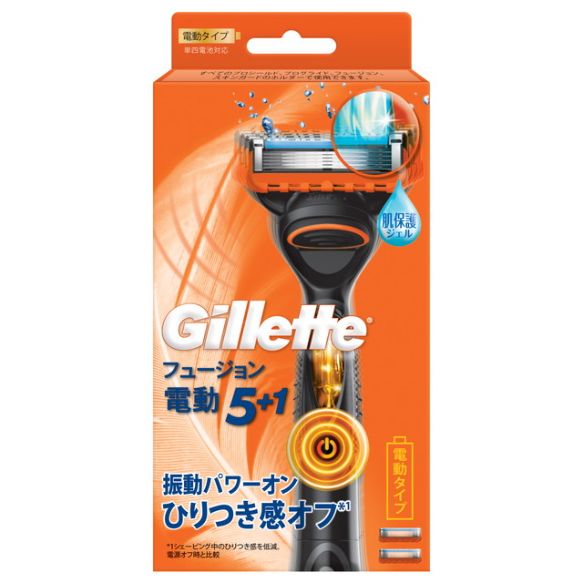 【送料込・まとめ買い×6個セット】P&amp;G ジレット フュージョン パワー 電動タイプ ホルダー + 替刃2個入