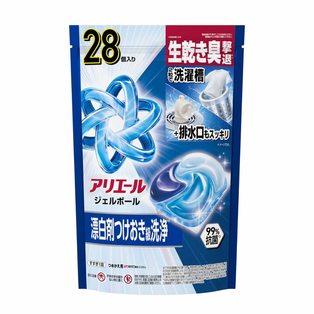 【送料込・まとめ買い×10個セット】P&amp;G アリエール ジェルボールプロ 詰替え ハイパージャンボサイズ 28個入 洗濯用洗剤