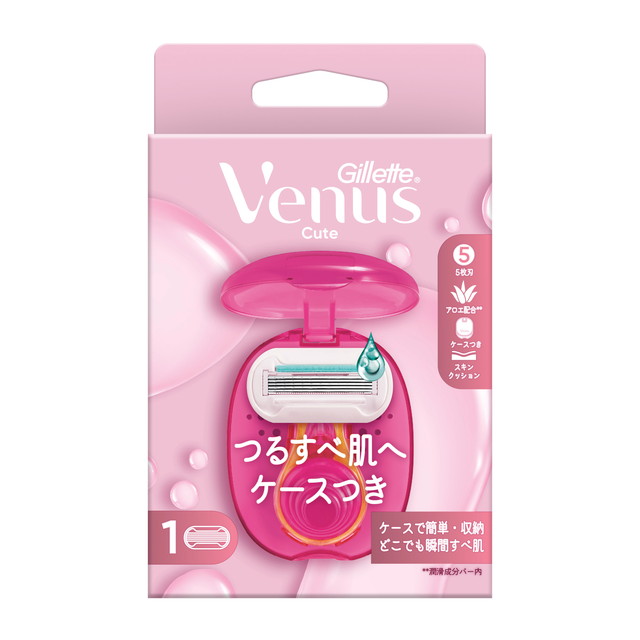 【送料込・まとめ買い×10個セット】P&amp;G ジレット ヴィーナス うるおい肌ケース付きホルダー レディースかみそり