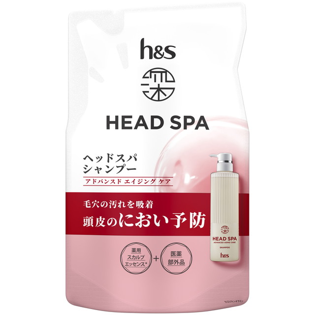 【送料込・まとめ買い×12個セット】P&amp;G 深ヘッドスパ byh&amp;s エイチアンドエス アドバンスドエイジングケア シャンプー つめかえ 350g