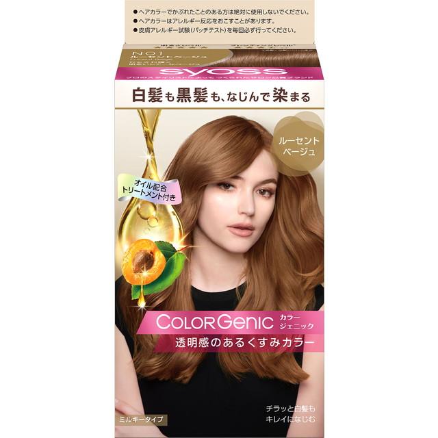 【送料込・まとめ買い×10個セット】ヘンケルジャパン サイオス カラージェニック ミルキーヘアカラー N01 ルーセントベージュ 白髪染め