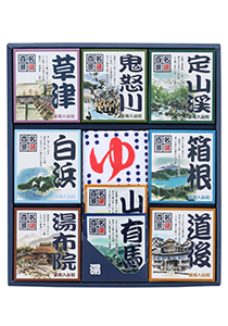(6個セット)薬用入浴剤　名湯百景 ギフトセット 24包+タオル入　　　日本製