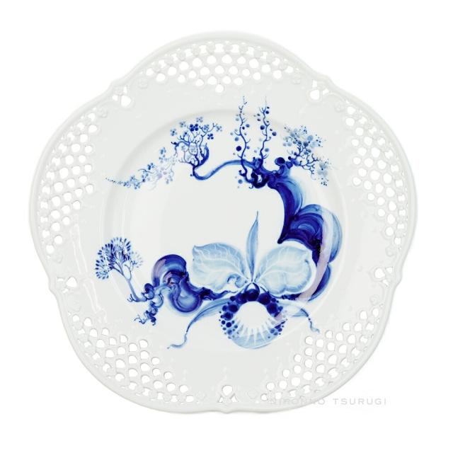 マイセン (Meissen) ブルーオーキッド レースプレート 24cm 54926