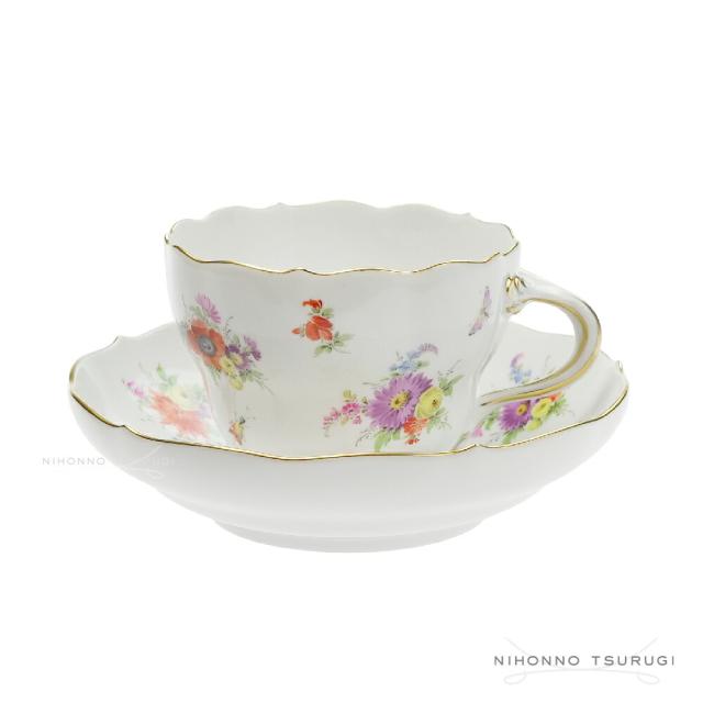 マイセン (Meissen) スキャタードブーケ コーヒーカップ＆ソーサー 582