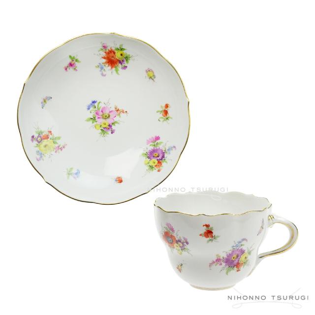 マイセン (Meissen) スキャタードブーケ コーヒーカップ＆ソーサー 582_3