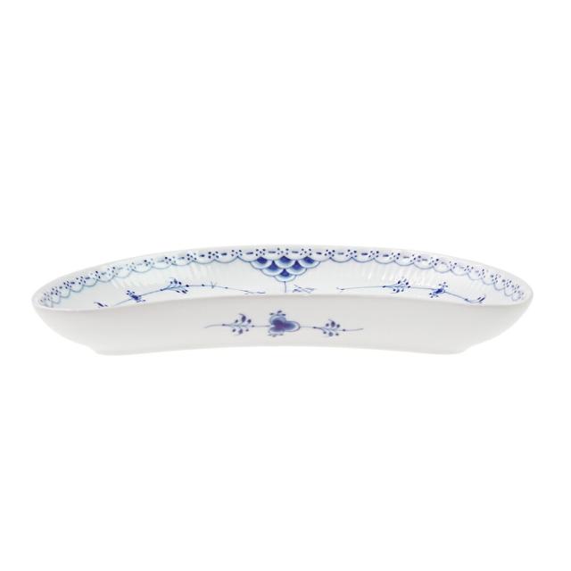 ロイヤルコペンハーゲン ブルーフルーテッド ハーフレース クレセントディッシュ 22cm 1-102-352