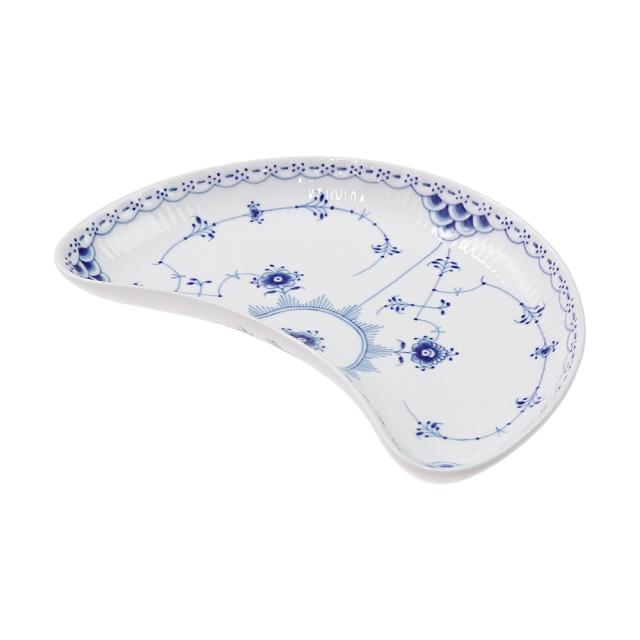 ロイヤルコペンハーゲン ブルーフルーテッド ハーフレース クレセントディッシュ 22cm 1-102-352