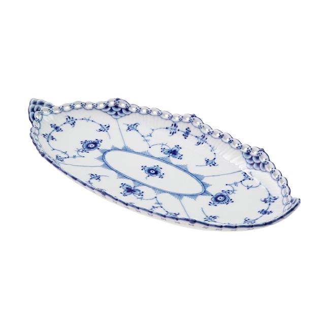 ロイヤルコペンハーゲン ブルーフルーテッド フルレース ピックルディッシュ 24.5cm 1-103-349