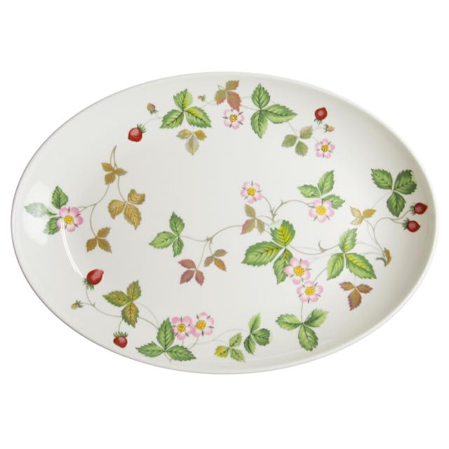 ウェッジウッド (WEDGWOOD) ワイルドストロベリー カジュアル オーバルディッシュ 30cm