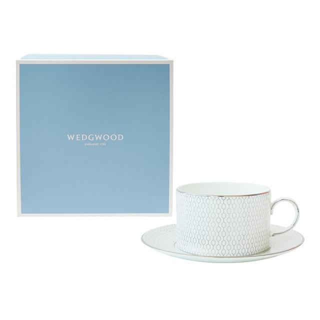 ウェッジウッド (WEDGWOOD) ジオ プラチナ ティーカップ＆ソーサー