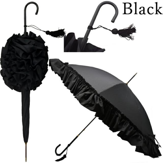 FOXフォックスアンブレラズ WL9 ディープフリル スリムレザーハンドル FOX UMBRELLAS フォックスアンブレラズ レディース傘 WL9 全5色