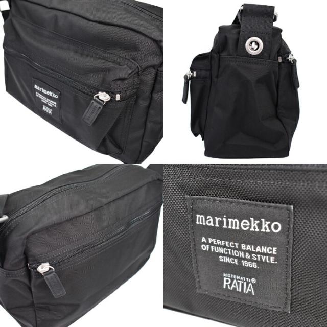 MARIMEKKO マリメッコ ショルダーバッグ 黒いこと ローディー マイシングス Roadie MY THINGS 092519 999 レディース  黒 曲がった掛け