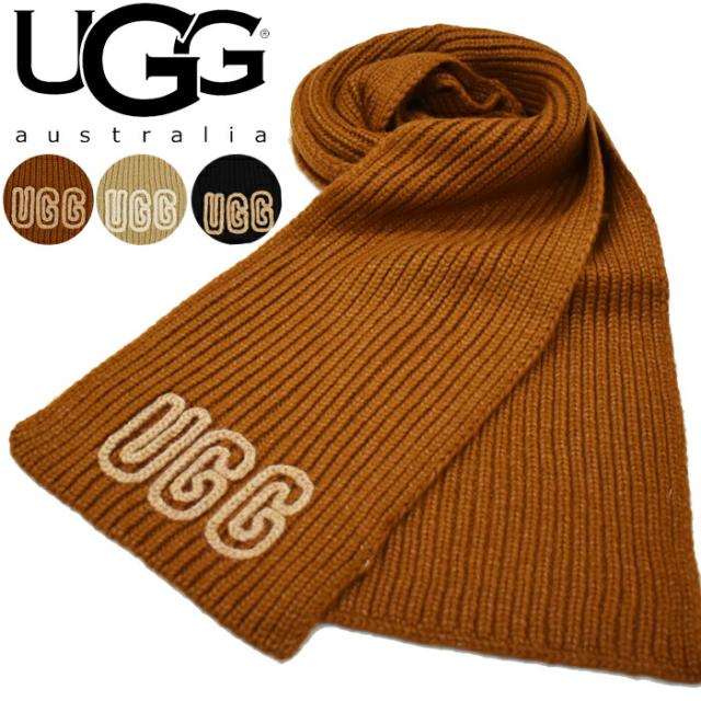 UGG アグ レディース リブニットマフラー ストール スカーフ Chunky Crafted Rib Scarf チャンキー クラフテッド リブ スカーフ 全3色 (Black/Deco/White Pepper)102787 ロゴ 防寒 冬 ブランド 秋冬 おしゃれ 可愛い シンプル ミニマル オールジェンダー