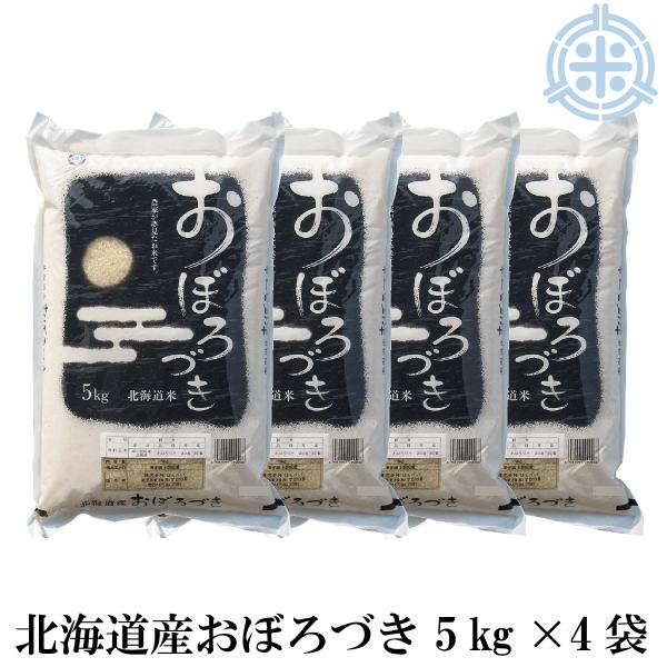 北海道産 おぼろづき 5kg×4袋　送料無料　白米 精米 令和7年産　低アミロース米 真空パック対応