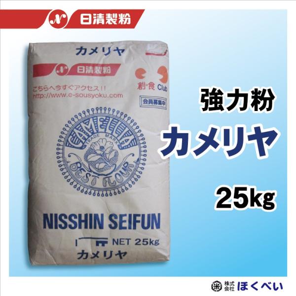 【送料無料・沖縄離島別途】日清製粉　カメリヤ　25kg　業務用強力粉　【輸入小麦】