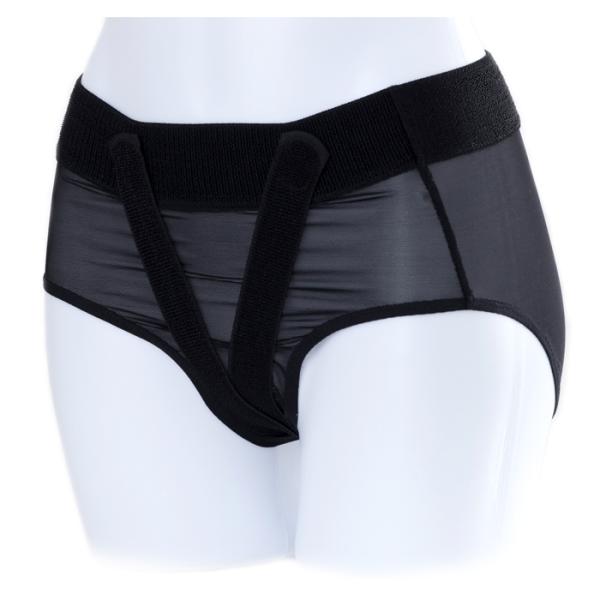 キタザト 骨盤底サポーター メッシュ生地 ブラックM・L【全国送料無料】下着の上から装着 サポート ショーツタイプ 黒色 骨盤臓器脱 子宮脱 骨盤底筋 日本製