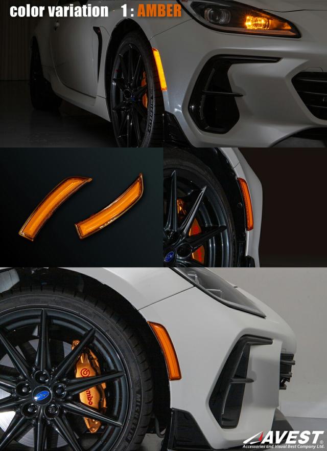 LED サイドマーカー アンバー TOYOTA GR86 ハチロク ZN8 SUBARU BRZ ZD8 サイドウインカー レンズ 1年保証 トヨタ スバル_2
