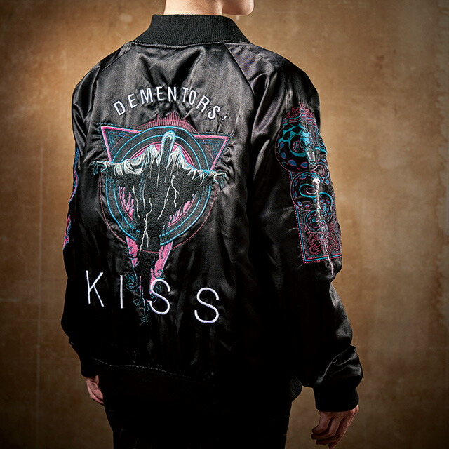 ハリー・ポッター ディメンターズキス スカジャン メンズ ユニセックス ハリーポッター 服 ハリーポッターグッズ アウター ジャケット 刺繍入り 刺繍 黒 蛇 ヘビ ハリー ポッター ハリポタ グッズ プレゼント ジャンパー ジャンバー かっこいい