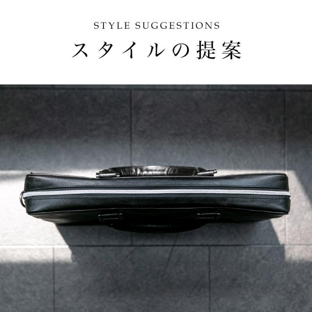 ビジネスバッグ メンズ ブリーフケース 本革 牛革 スリム ショルダー 軽量 大容量収納 書類 ファイル 2way_5