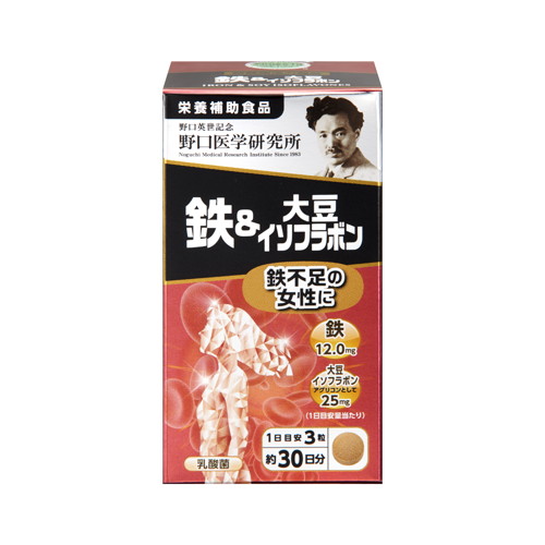 ◆5個セット/鉄＆大豆イソフラボン 90錠[野口医学研究所]