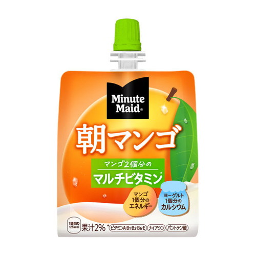 【4ケース】コカ・コーラ ミニッツメイドゼリー 朝マンゴ 180gパウチ *96個