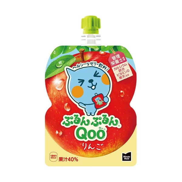 【2ケース】コカ・コーラ ミニッツメイド ぷるんぷるんQoo(クー) りんご味125gパウチ *60個