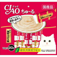 【1ケース】【お取り寄せ対象品】CIAOちゅ-る まぐろ 海鮮ミックス味 14g×20本入[いなばペットフード CIAO(チャオ)] *16個