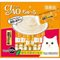 【1ケース】【お取り寄せ対象品】CIAOちゅ-る とりささみ 海鮮ミックス味 14g×20本入 *16個