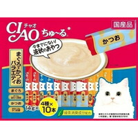 【1ケース】【お取り寄せ対象品】いなば チャオ ちゅ〜る まぐろ・かつおバラエティ 4種(14g*40本入) *8個