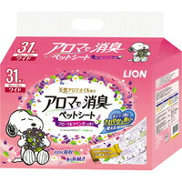 【1ケース】【お取り寄せ対象品】アロマで消臭ペットシート ワイド31枚 ワイド 31枚[ライオン商事 ライオン] *8個