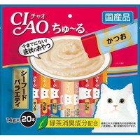 【1ケース】【お取り寄せ対象品】チャオ ちゅーる シーフードバラエティ(14g*20本入) *16個