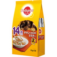 【1ケース】【お取り寄せ対象品】ペディグリー パウチ 14歳から用 チキン&緑黄色野菜 ささみ入り 70g×3個パック[マースジャパンリミテッド] *48個