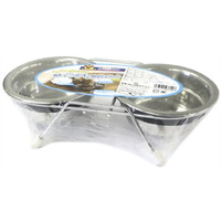 【1ケース】【お取り寄せ対象品】カタカタ鳴らない ツインディッシュ S 犬猫用[ドギーマンハヤシ ドギーマン] *12個