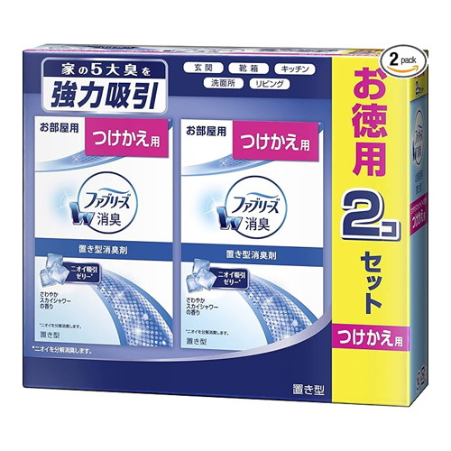 ◆ 12個セット/ファブリーズ 置き型 さわやかスカイシャワーの香り つけかえ用 130g×2個 [P&G(プロクター・アンド・ギャンブル)] (1ケース)