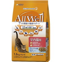 【1ケース】【お取り寄せ対象品】オールウェル キャット ドライ 室内猫 フィッシュ 吐き戻し軽減(1.6kg)[オールウェル(AllWell)] *5個