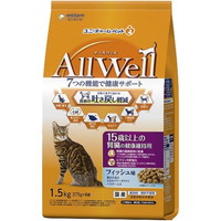 【1ケース】【お取り寄せ対象品】オールウェル キャット ドライ 15歳以上 フィッシュ 吐き戻し軽減(1.5kg)[オールウェル(AllWell)] *5個